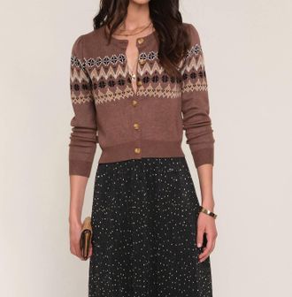 Heartloom Keane Cardigan In Mocha