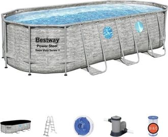 Bestway Piscina Pvc 549x274x122cm Cart Bestway Poliester/pvc Imitaci