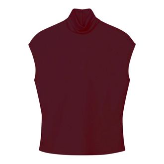 &Aacute;eron Tops, Dames, Rood, XL, Leer, Flora Sleeveless Top