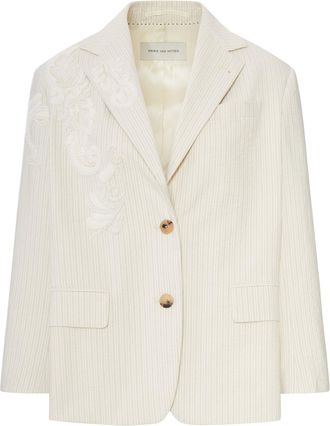 Dries Van Noten SINGLE-BREASTED JACKET WITH FLORAL EMBROIDERY - Dries Van Noten - Woman