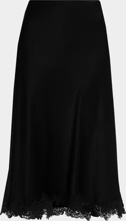 Kobi Halperin Brooks Lace-Trim Midi Skirt