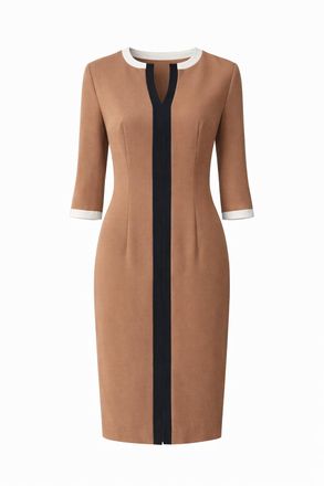 M&oacute;veis Conquista Elegante midi-jurk met contrasterende bies
