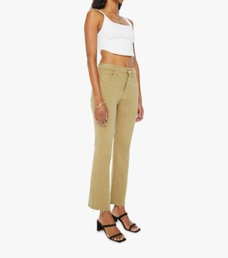 Mother Womens The Tripper Flood Fray Pant In Cedar Playdate