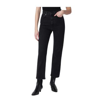 Anine Bing Cropped Jeans, female, Black, Size: W27 Jane Jean