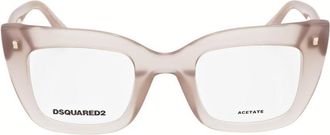 Dsquared2 Ladies Pink Rectangular Eyeglass Frames D2 0099
