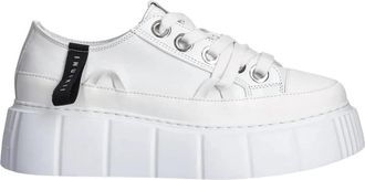 INUIKII Matilda Lage Sneaker - Dames - Sneakers - Wit - 40 EU - Leer - Schoenen