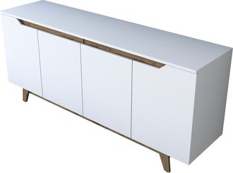 Hanah Home Aparador De Madera gondol - 180 X 45 X 79 Cm - Blanco