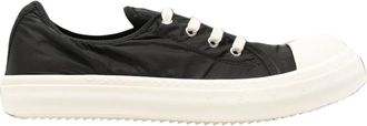 Rick Owens Black Lace Up Low-top Sneakers