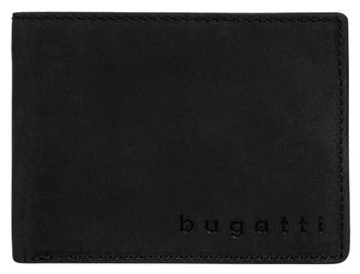 Bugatti Geldb&ouml;rse BUGATTI LUCA, Herren, schwarz, Leder, unifarben, Kleinlederwaren Geldb&ouml;rse, echt Leder