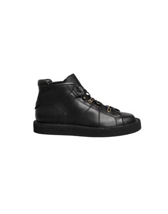 Dolce & Gabbana Calfskin Leather Lace-Up Ankle Boot - Black