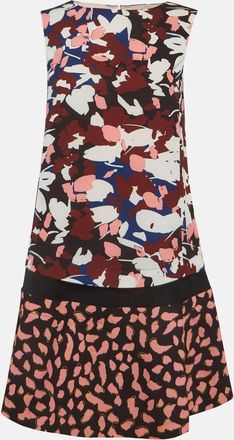 Jil Sander Multicolour Abstract Print Crepe Panel Mini Dress