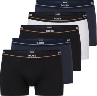 HUGO BOSS 5 Pack Mens Trunk - Multicolour Cotton - Size Medium
