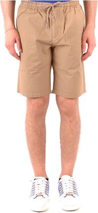 Woolrich Casual Katoenen Broeken voor Mannen - Heren - Korte Broeken - Beige - M - Katoen - Korte Broeken