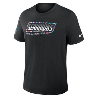 Nike Seattle Seahawks Crucial Catch Sideline Nike Mens Dri-FIT NFL T-Shirt in Black | 034J00AZUU-F9R