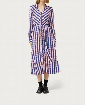 Compa&ntilde;&iacute;afant&aacute;stica Serpentine Midi Shirt Dress In Stripes 1