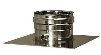 MBM Tubo De Humos De Pared Doble Aislado De Acero Inoxidable Con Placa De Drenaje Cerrada Dn 130/180