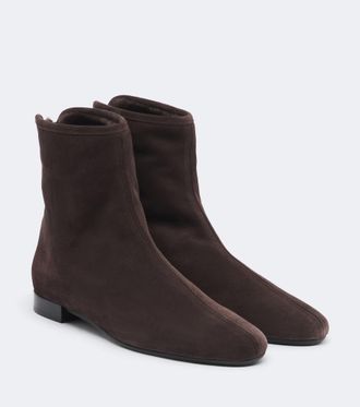 Toteme Shearling-lined suede ankle boots