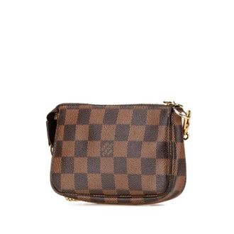 Louis Vuitton Pre-owned Clutches, female, Brown, Size: ONE SIZE Pre-owned Mini Pochette Accessoires
