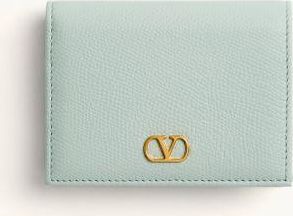 Valentino Garavani Portafoglio VLogo Signature In Vitello Granato Donna SKY GREY UNI