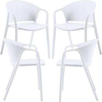 Regalos Miguel Regalos Miguel - Packs Sillas Jard&iacute;n - Pack 4 Sillas Tasla - Blanco