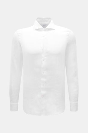Braun Hamburg Men - Leinenhemd Haifisch-Kragen wei&szlig;