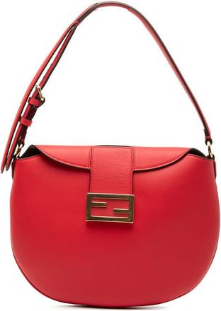 Fendi Pre-owned Fendi Small Leather Croissant Hobo 8BR790 AF2P 218 3267