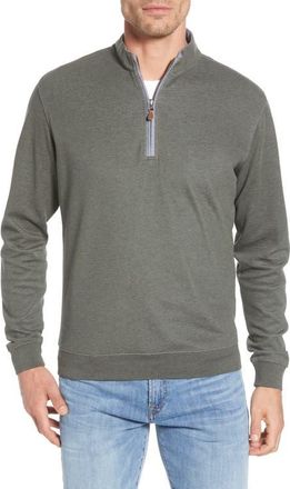 Johnnie-O Sully Quarter Zip Pullover in Pine at Nordstrom, Size Large