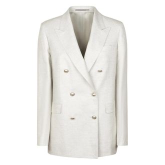 Tagliatore Blazers, female, White, Size: S Donna Over