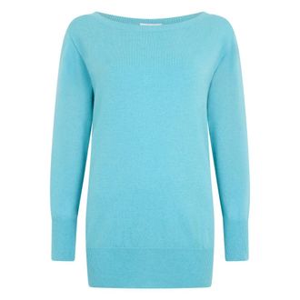 Malo Dames, Truien, Blauw, Maat: XS Kasjmier