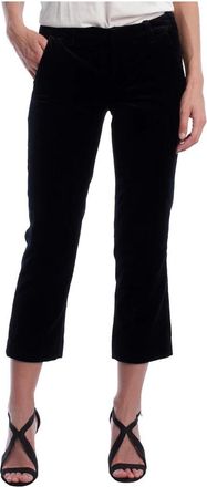 Zadig&Voltaire Rechte Broek - Dames - Vrijetijds broeken - Zwart - XS - Katoen - Broeken