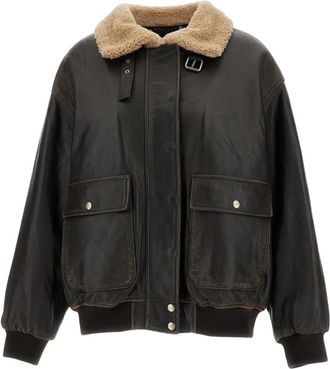 Halfboy Alice Bomber - Dames - Bomber jackets - Bruin - S - Leer - Jassen
