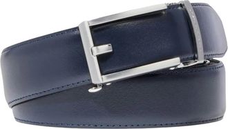 Piquadro No-holes leren riem - Heren - Riemen - Blauw - ONE Size - Leer - Accessoires