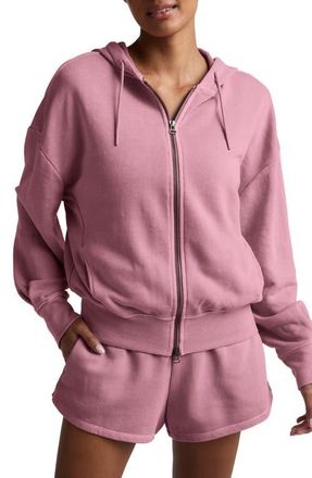 Beyond Yoga Fade Out Full Zip Hoodie in Washed Rich Raspberry at Nordstrom, Size X-Large