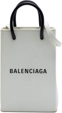 Balenciaga Pre-owned Balenciaga Mini Calfskin Logo Shopping Phone Holder Ladies 2X5ZVNKEQOP9YC18