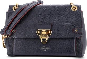 Louis Vuitton Borsa a mano Vavin PM in pelle Empreinte con monogramma e tracolla - Blu