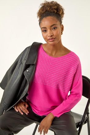 Roman Embellished Stripe Knit Jumper
