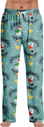 Generic Mens Pyjama Bottoms, Christmas Pajama Pants with Novelty Prints, Soft Stretch Fabric Nightwear, Elastic Waistband & Pockets, Comfortable Pyjamas for M
