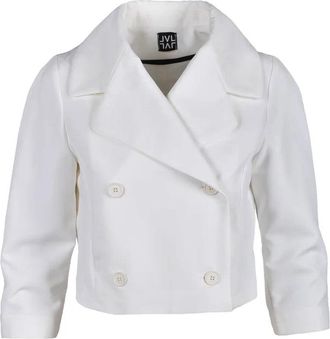 Lvl Level Vibes Level White Cropped Polyester-Blend Jacket