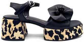 Jeannot Sandalo - Dames - Sandalen met hakken - Zwart - 37 EU - Leer - Schoenen