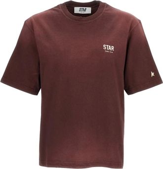 Golden Goose Star T-Shirt - male - Golden Goose - T-Shirts - Red - XL - Tops