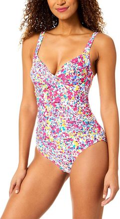 Anne Cole Drape Front Underwire One-Piece