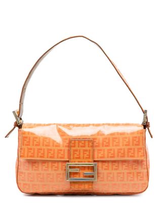 Fendi 20th Century Zucchino Crystal Baguette shoulder bag - Orange