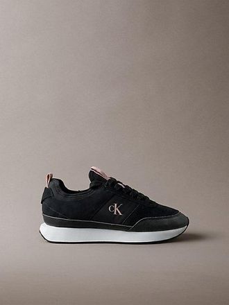 Calvin Klein Zapatillas De Running De Ante Con Logo Distintivo
