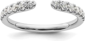 Diamond2Deal 14k Gold Lab Grown Diamond Wedding Band Ring 0.37Ct Clarity- VS Color- D-E