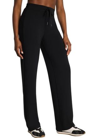 Spanx AirEssentials Straight Leg Pants in Very Black at Nordstrom, Size X-Large