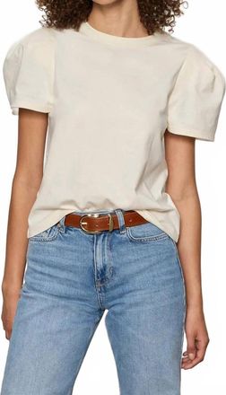 Sanctuary Pleated Crew Neck Tee In Collagen