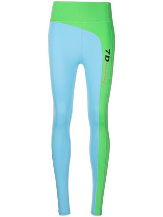 7 Days Active logo-print leggings - Blue
