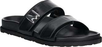 Msgm Platte Slippers - Dames - Sandalen - Zwart - 36 EU - Leer - Schoenen