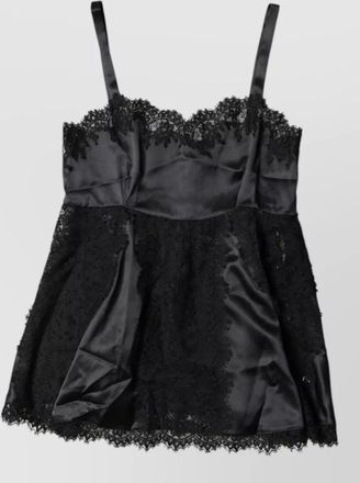 Dolce & Gabbana silk lace trim lingerie top