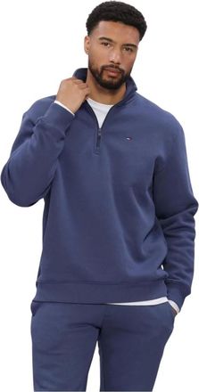 Tommy Jeans Hoodies & sweatvesten, Heren, Blauw, 2Xl, Heren Truien & Vesten Tjm Reg Fleece 1/4zip Mock Neck